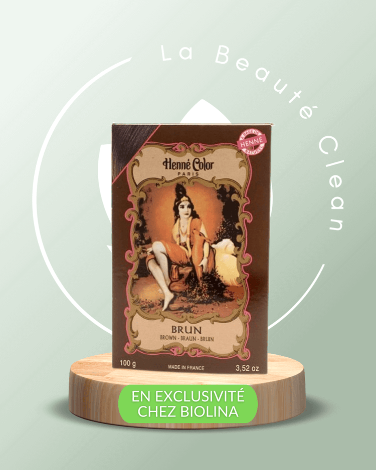 Henné Color Coloration Végétale Naturelle en Poudre - Couleur Brun